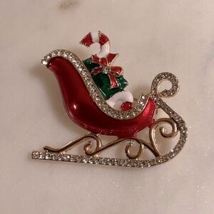 Christmas Sleigh Brooch